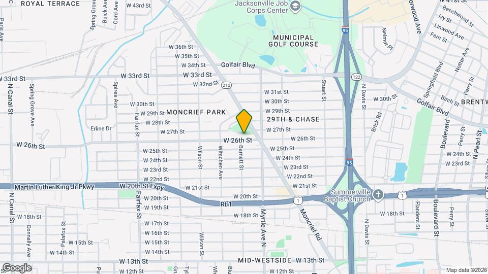 1347 W 26th St Map and Location Details