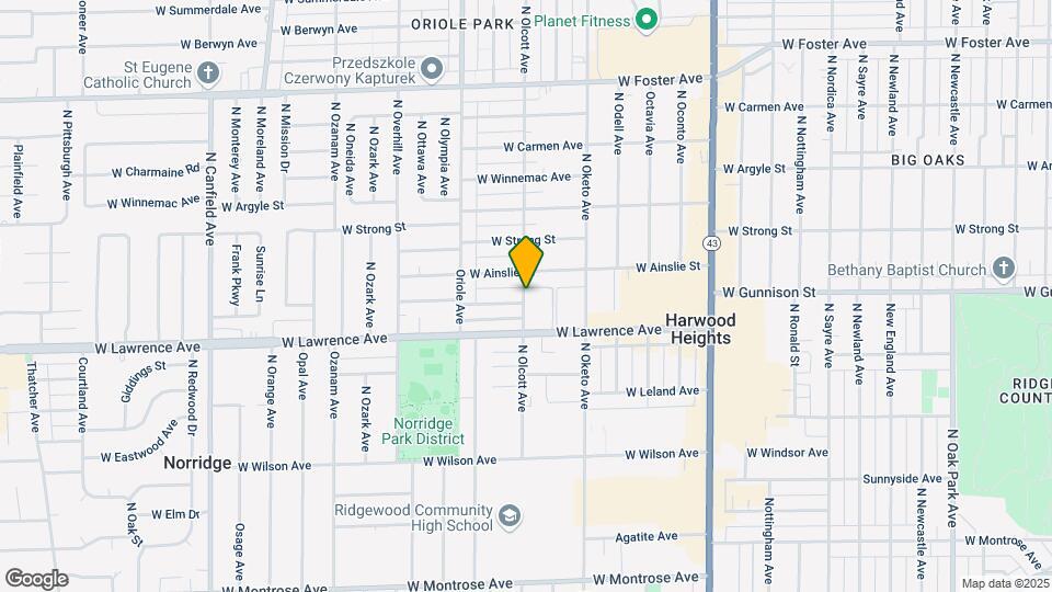 4833 N Olcott Ave Map and Location Details