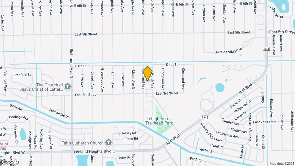308 Highland Ave Map and Location Details