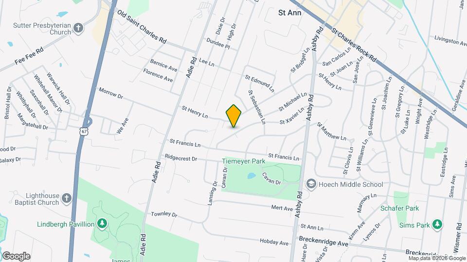 10765 St Xavier Ln Map and Location Details