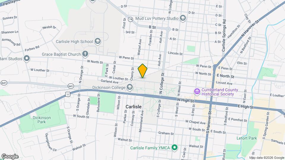 413 W Louther St Map and Location Details