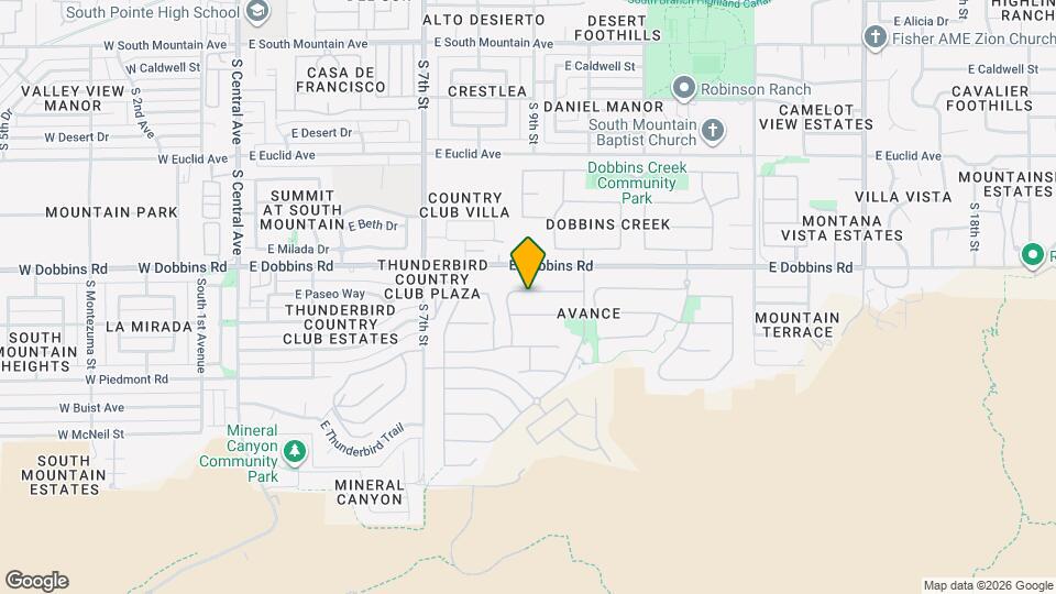 927 E Paseo Way Mapa y Detalles de la Ubicación
