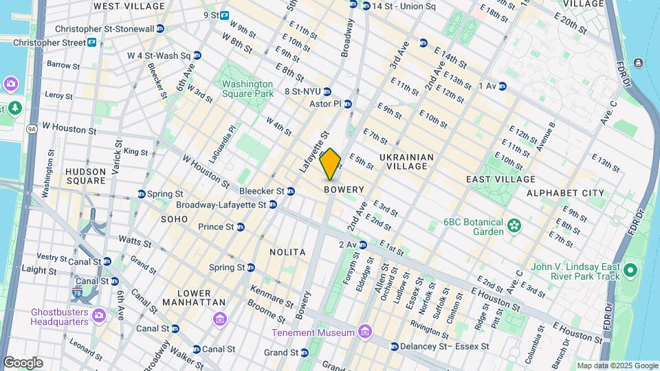342 Bowery Map and Location Details