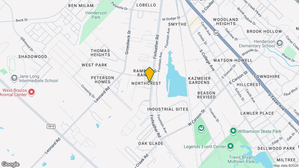 1906 Finfeather Rd Map and Location Details