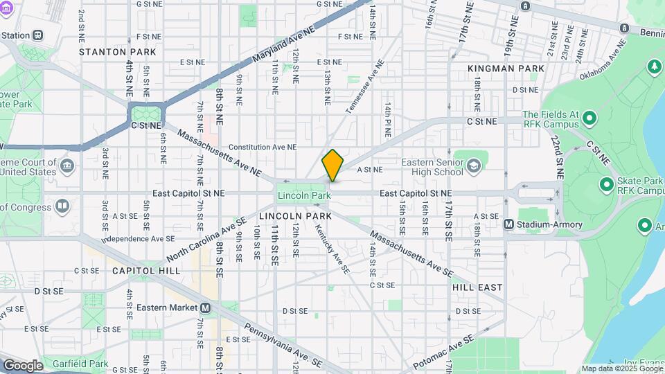 1302 East Capitol St NE Map and Location Details