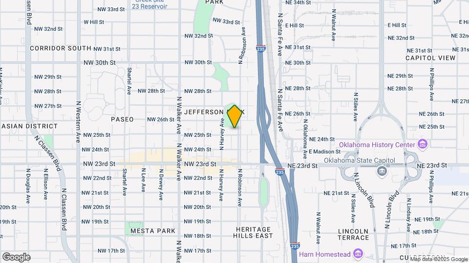 2605 N Robinson Ave Map and Location Details