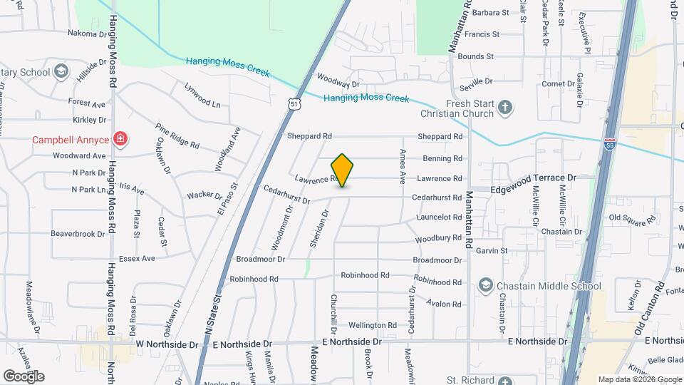 430 Cedarhurst Dr Map and Location Details