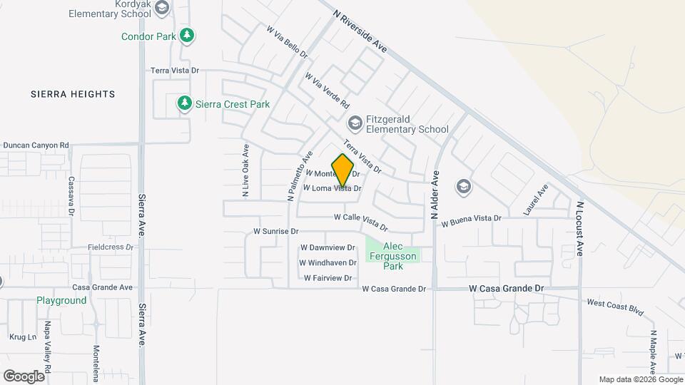 2553 W Loma Vista Dr Map and Location Details