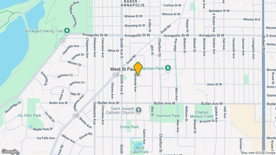 1028 Seminole Ave Map and Location Details