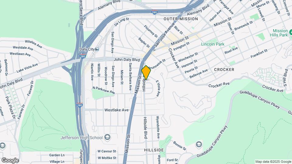 125 Hillside Blvd Map and Location Details