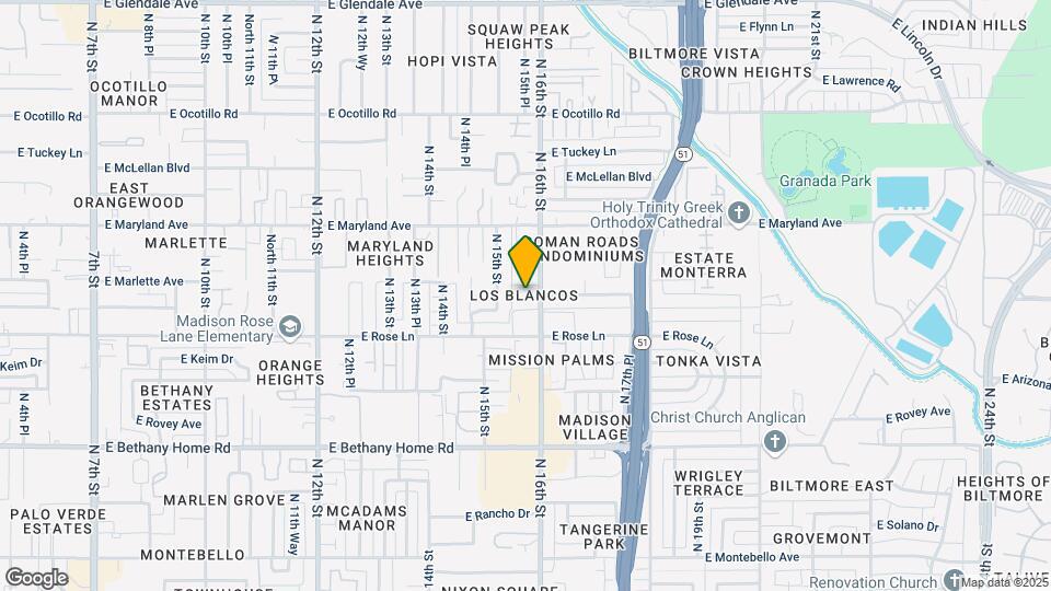 6236 N 16th St Map and Location Details