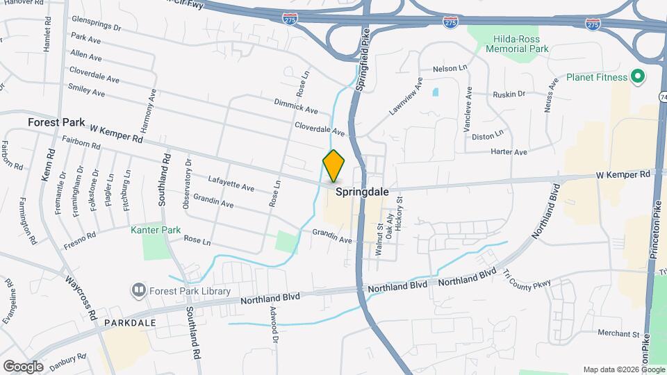 424 W Kemper Rd Map and Location Details