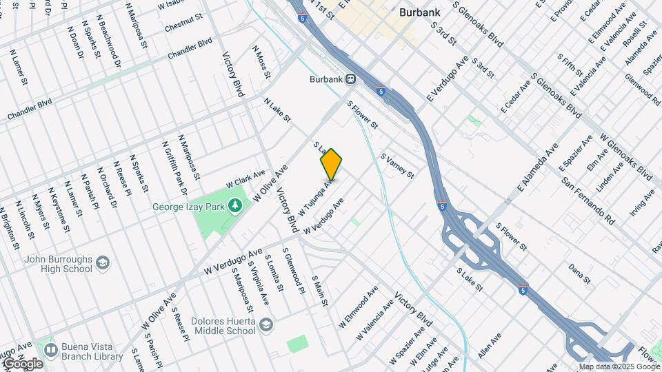 232 W Tujunga Ave Mapa y Detalles de la Ubicación