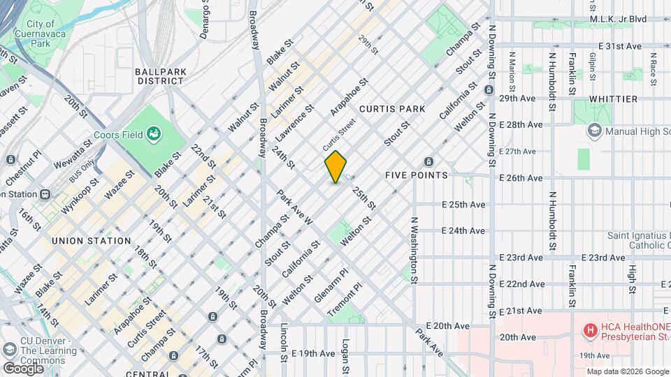 2431 Stout St Map and Location Details