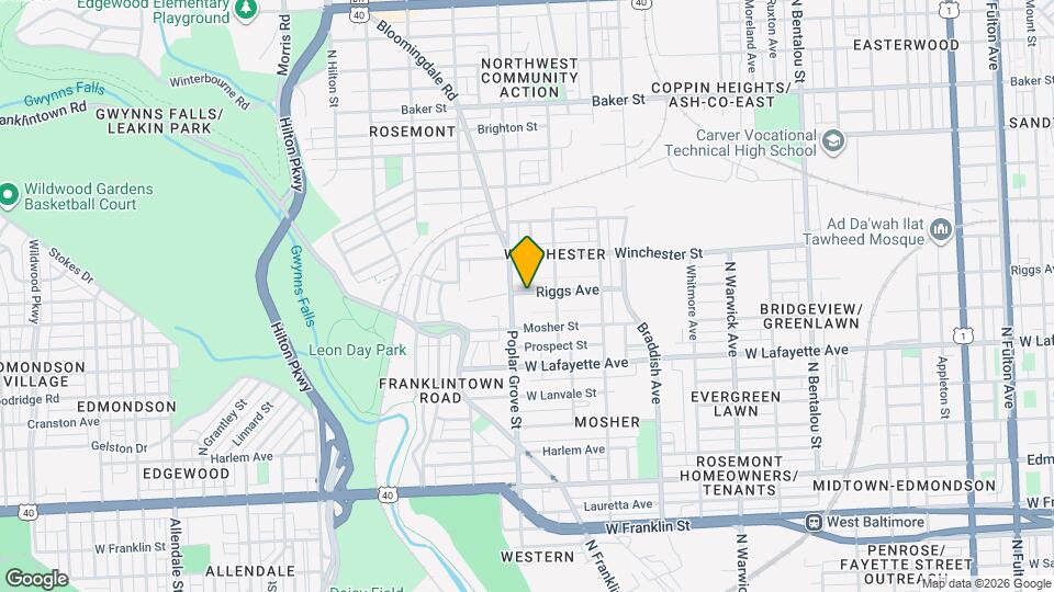 2835 Riggs Ave Mapa y Detalles de la Ubicación
