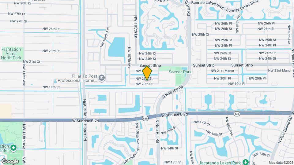 10501 NW 20th Ct Map and Location Details