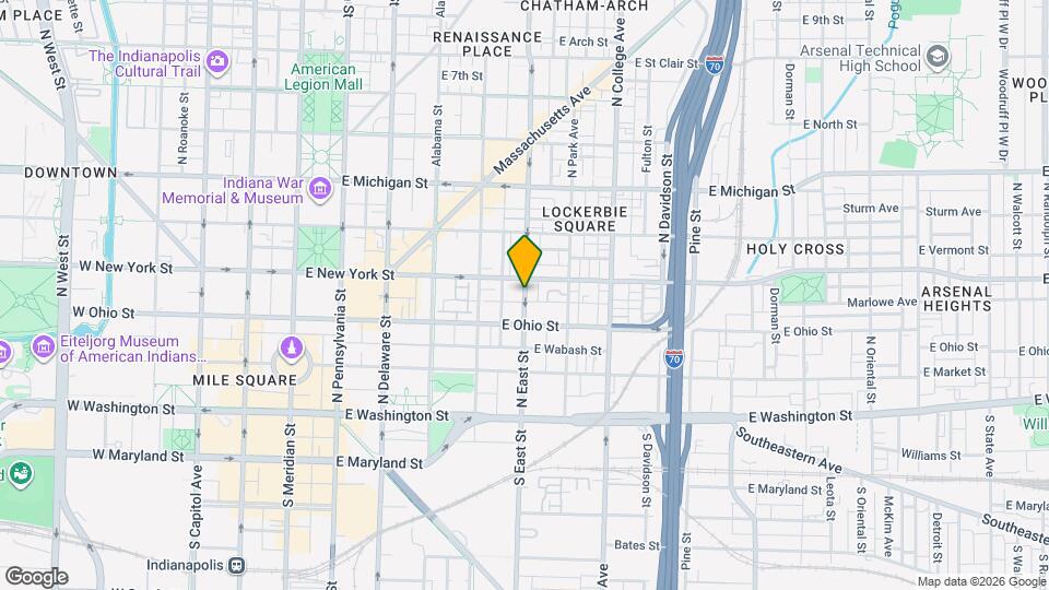 233 N East St Map and Location Details