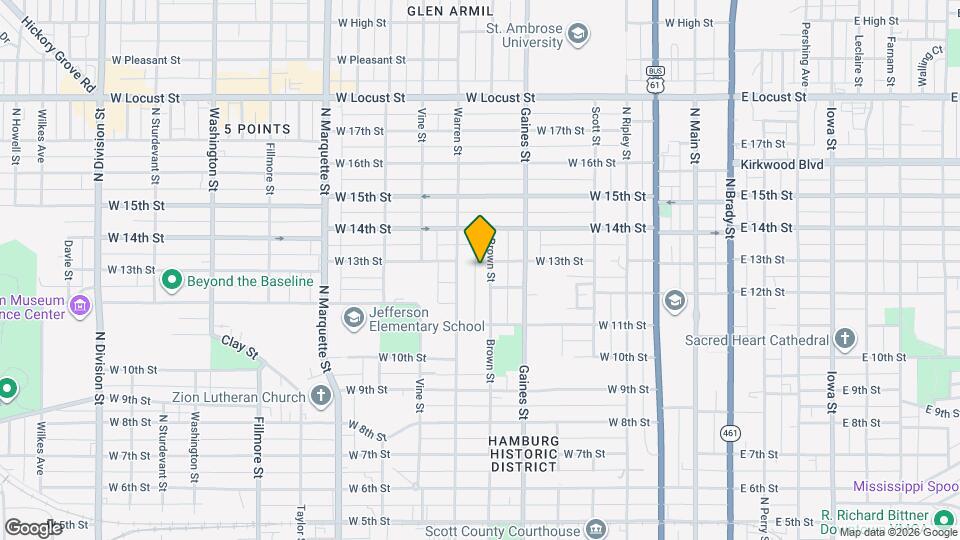 1218 Brown St Map and Location Details