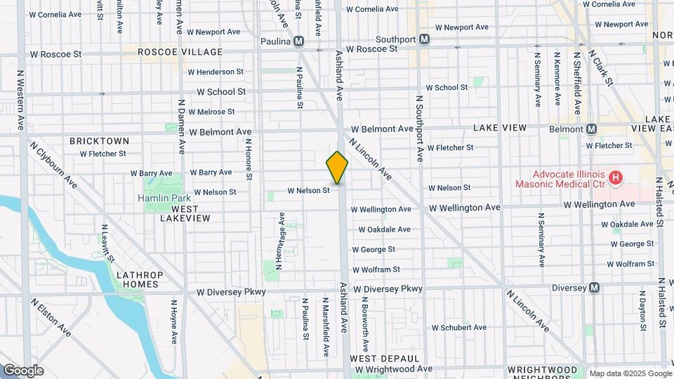 1606 W Nelson St, Unit 1 Map and Location Details