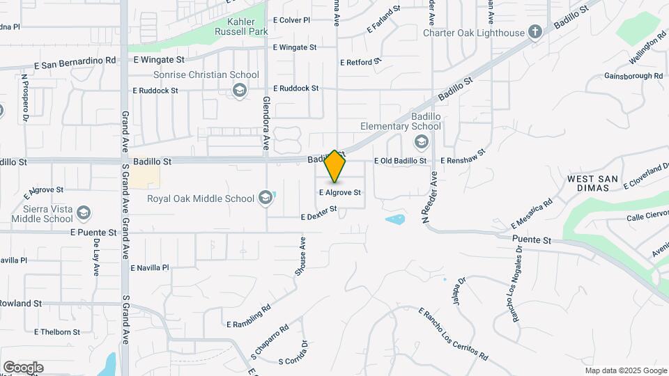 1481 E Algrove St Map and Location Details