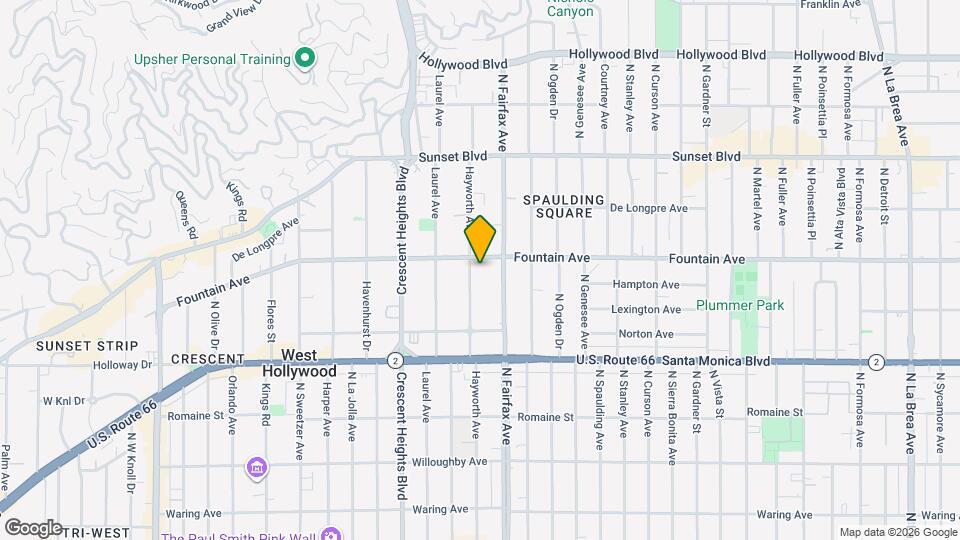 1270 Hayworth Ave Map and Location Details