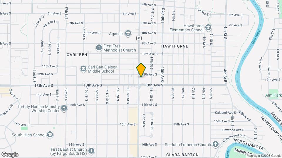 1208 S University Dr Map and Location Details