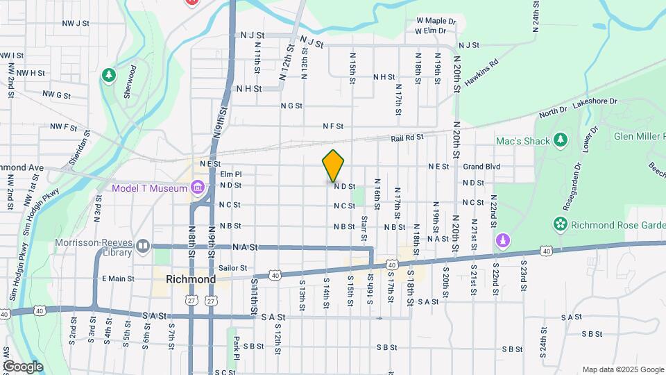 1415 N D St Map and Location Details