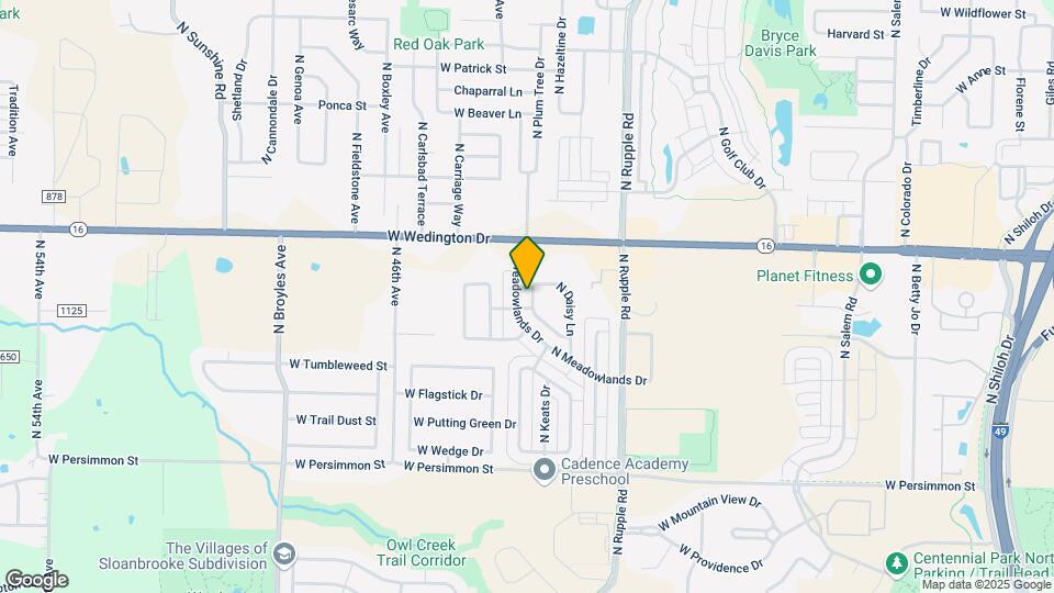 910 N Meadowlands Dr Map and Location Details