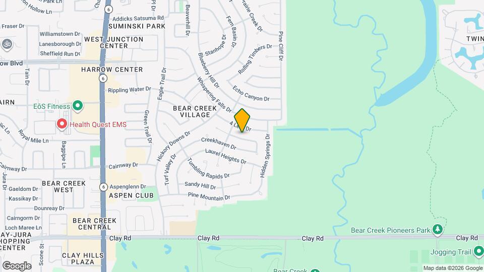 15606 Stoney Fork Dr Map and Location Details