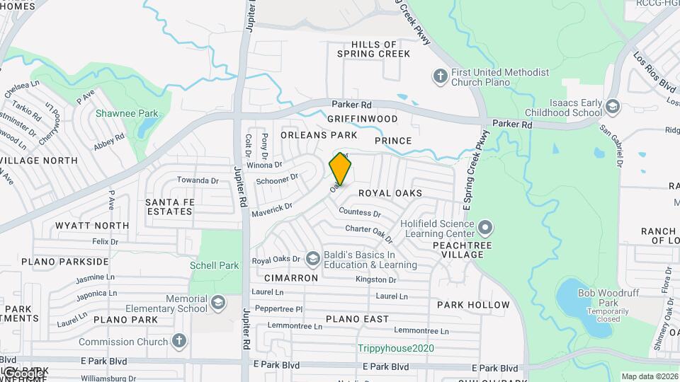 2708 Oak Grove Dr Mapa y Detalles de la Ubicación