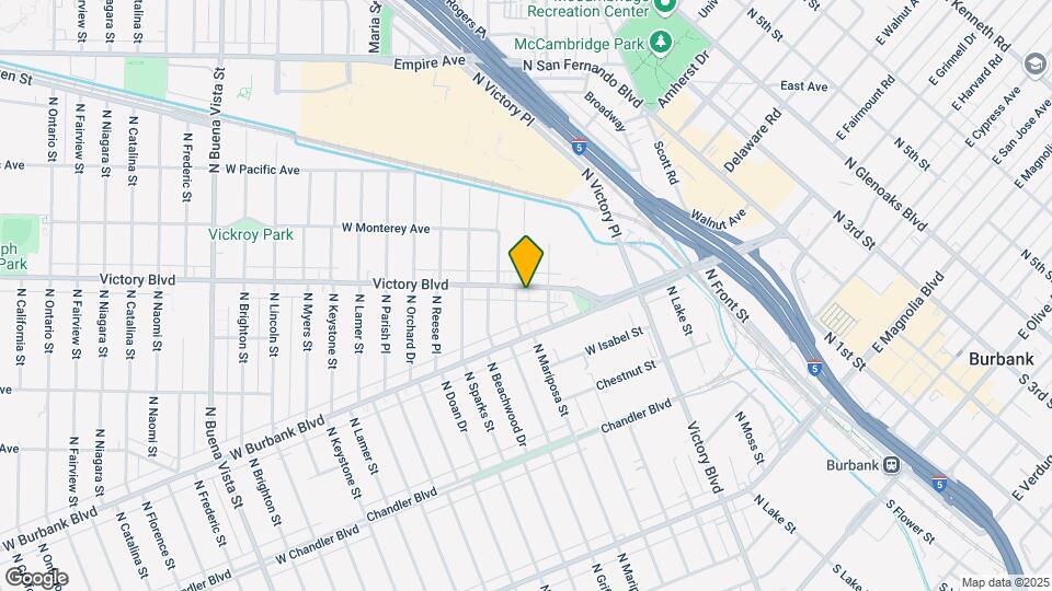 1216 W Victory Blvd Map and Location Details