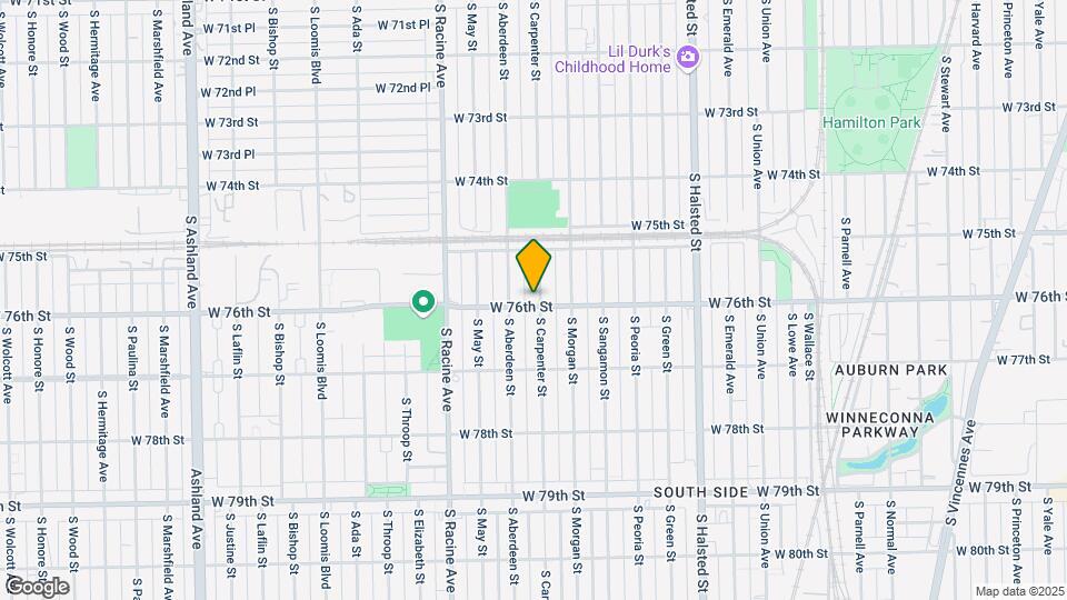 7546 S Carpenter St Map and Location Details