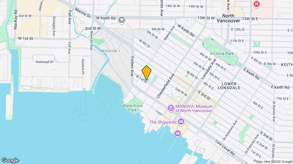 277 W 1st St Map and Location Details