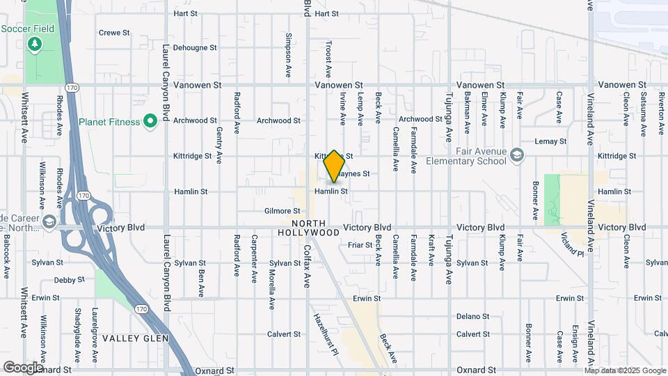 11651 Hamlin St Map and Location Details