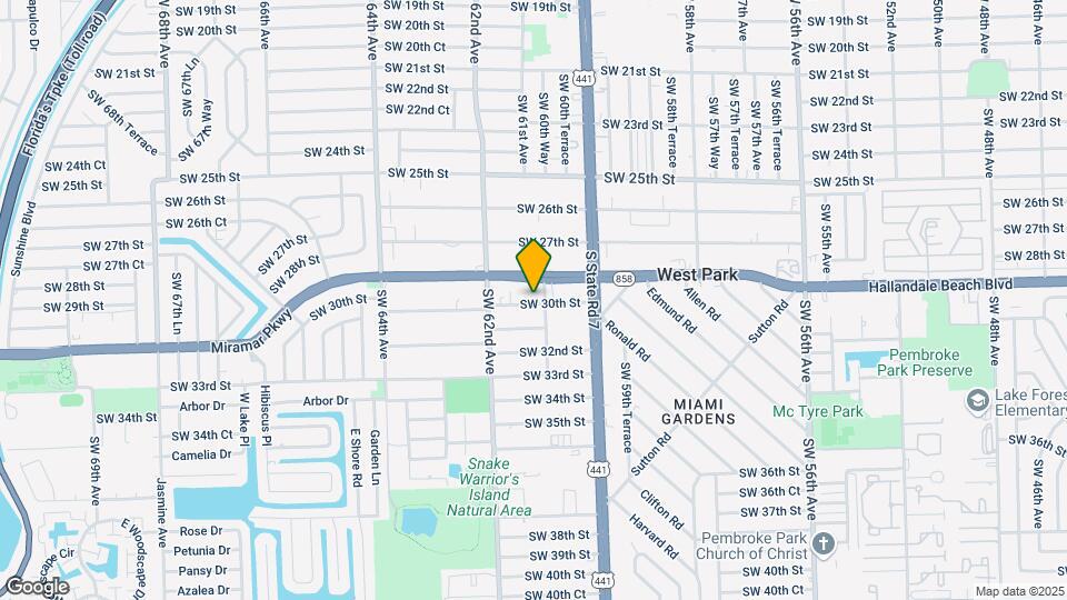 6109 SW 30th St Map and Location Details