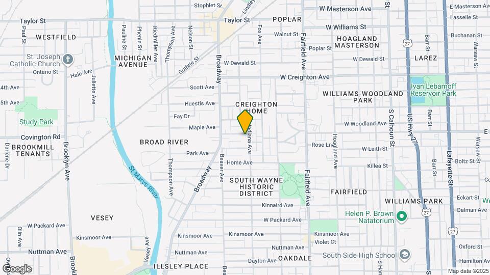 907 Lincoln Ave Map and Location Details