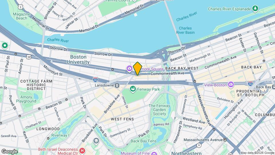 538 Commonwealth Ave Map and Location Details