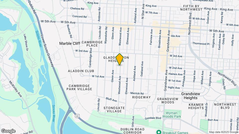 1317 Westwood Ave Map and Location Details