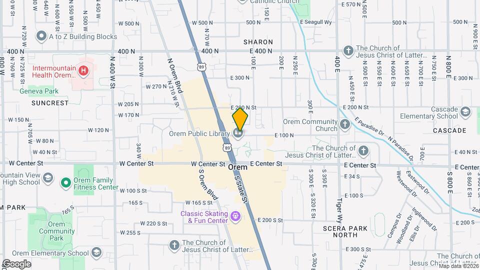 53 E 100 N Map and Location Details