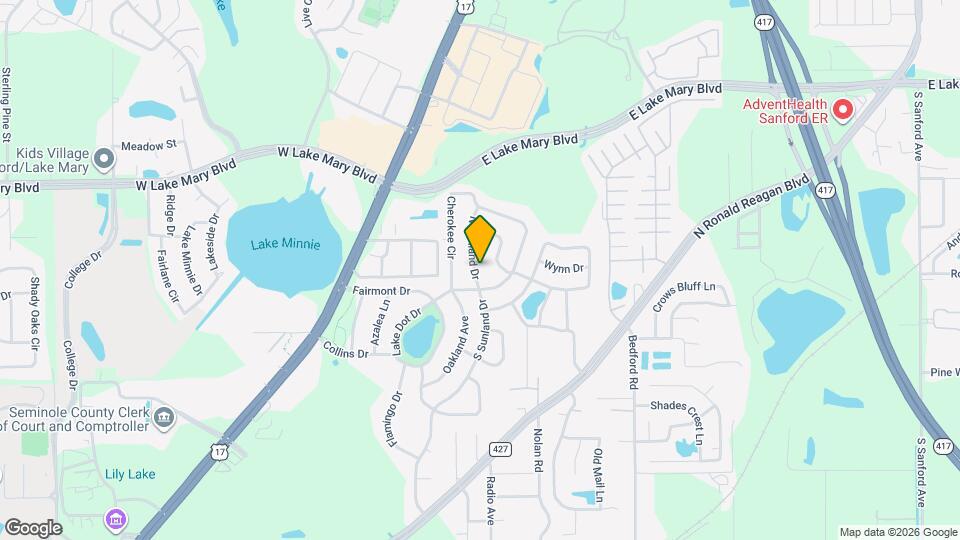 105 N Sunland Dr Map and Location Details