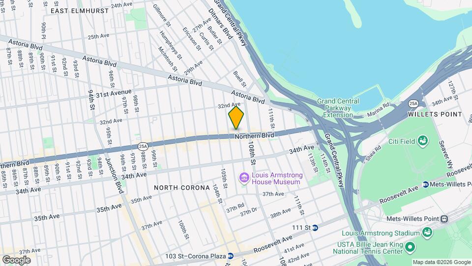 106-15 Northern Blvd Mapa y Detalles de la Ubicación