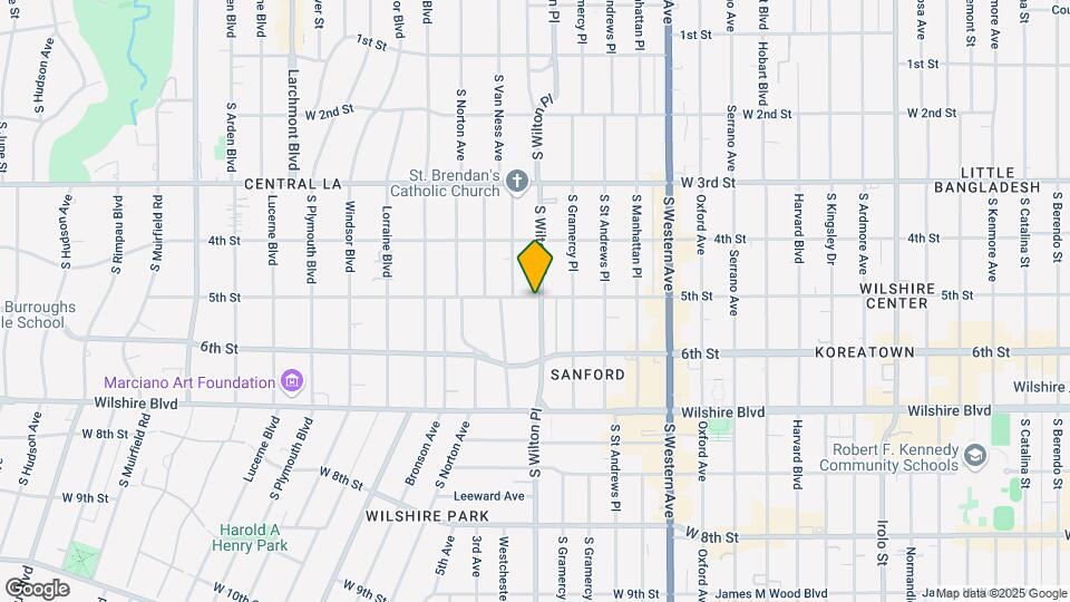 505 S Wilton Pl Map and Location Details
