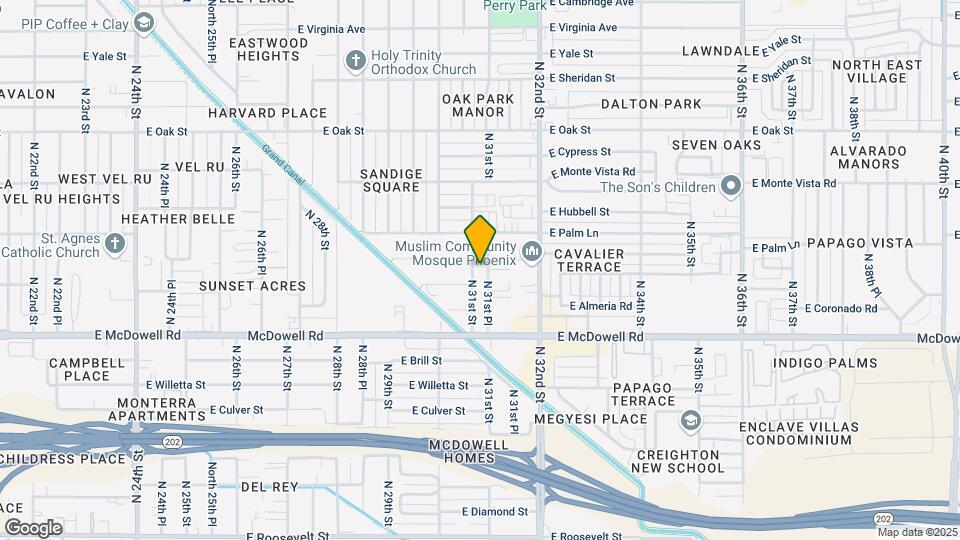 1812 N 31st Pl Map and Location Details