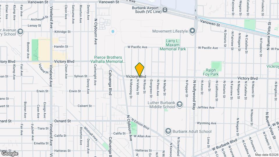 4216 W Victory Blvd Map and Location Details