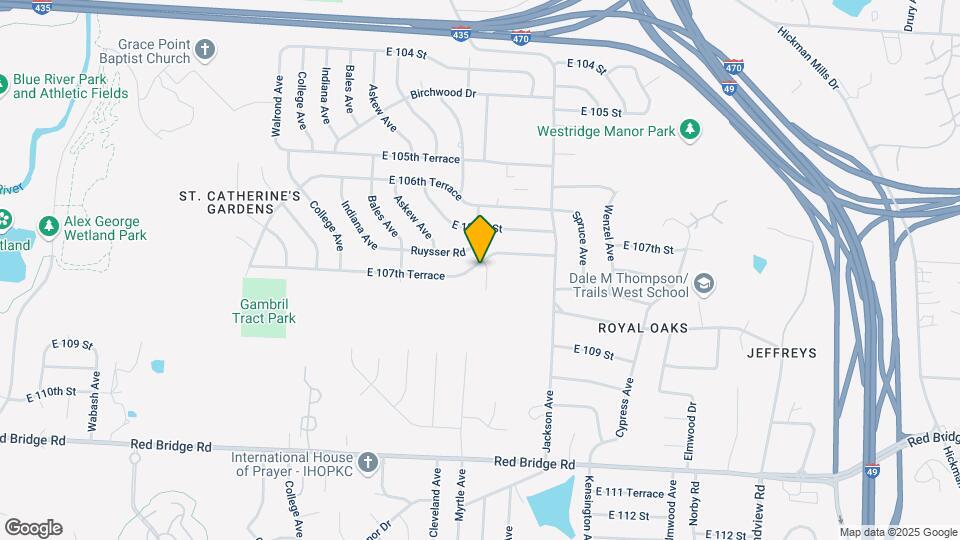 3811 E 107th Ter Map and Location Details