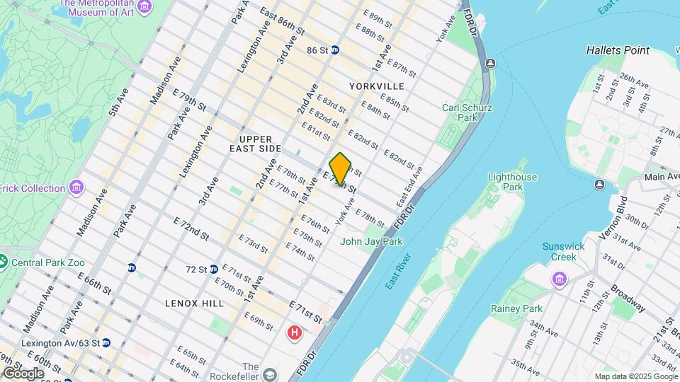 440 E 79th St, Unit 6O Mapa y Detalles de la Ubicación