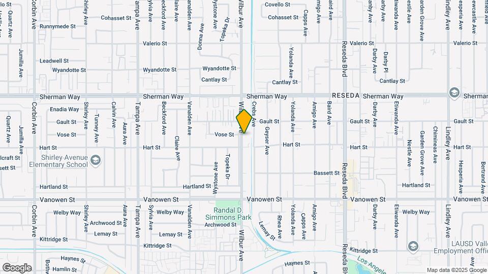 7024 Wilbur Ave Map and Location Details