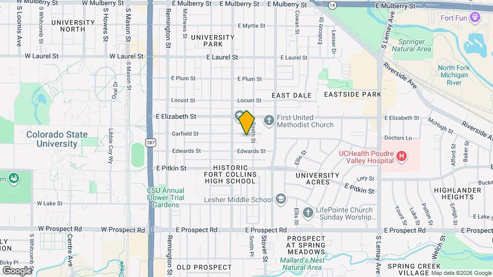 521 Garfield St Map and Location Details