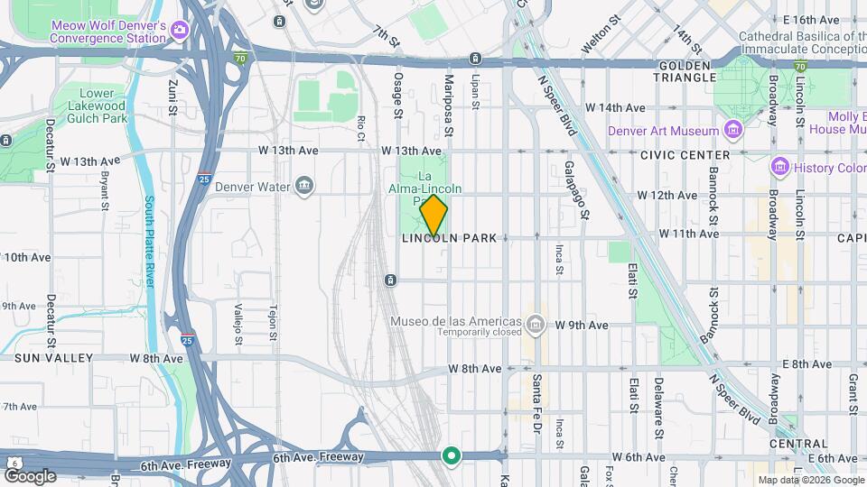 1282 W 11th Ave Mapa y Detalles de la Ubicación