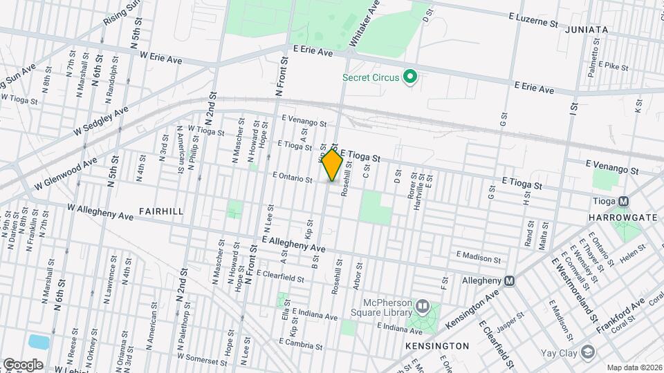 304 E Ontario St Map and Location Details